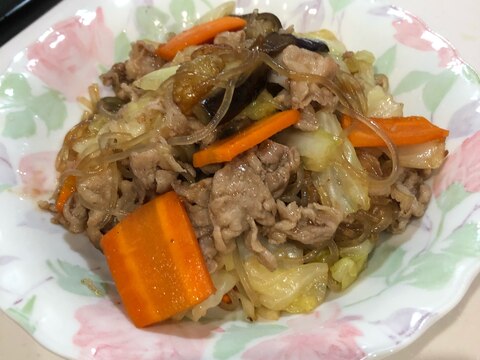 豚肉のチャプチェ風